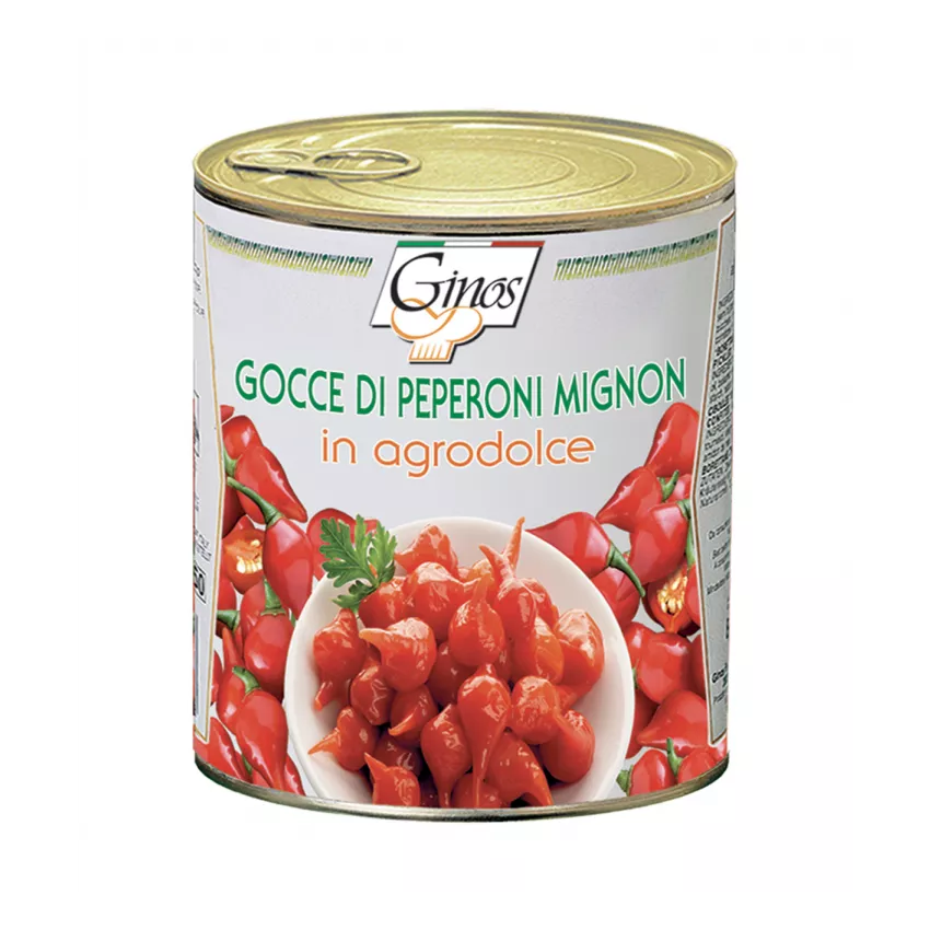 Πιπεράκι κόκκινο mignon δάκρυ Ginos 780gr Πιπεράκι κόκκινο mignon δάκρυ Ginos 780gr