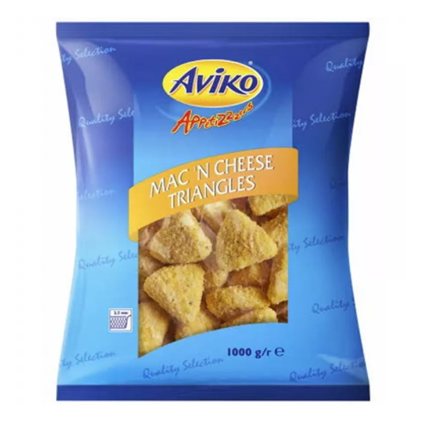 Aviko mac 'n cheese triangles 1kg Aviko mac 'n cheese triangles 1kg