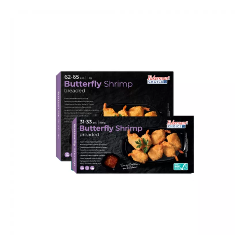Γαρίδες πανέ butterfly 26/30 500gr Γαρίδες πανέ butterfly 26/30 500gr