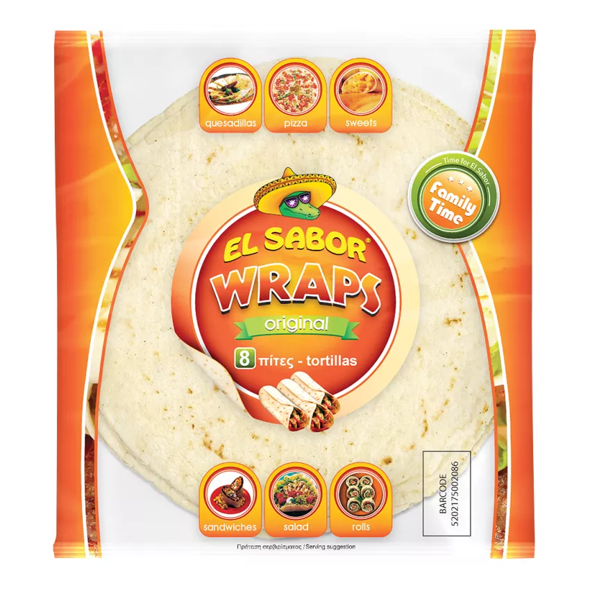 Tortilla El Sabor 8" 20cm 18pcs Tortilla El Sabor 8" 20cm 18pcs
