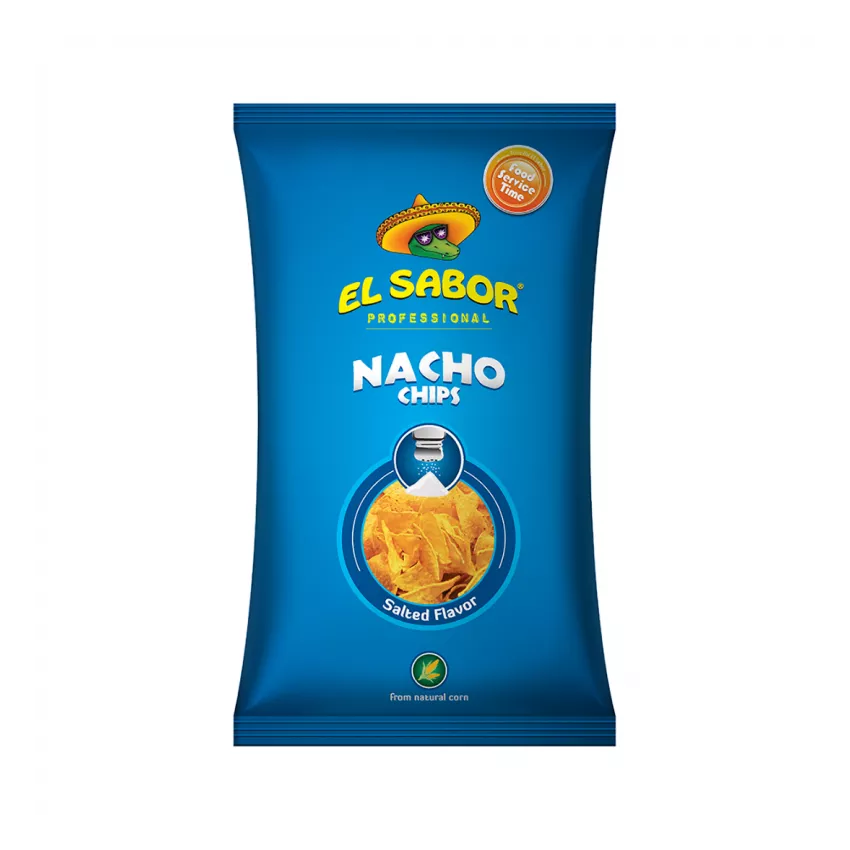 Nacho chips salted El Sabor 500gr Nacho chips salted El Sabor 500gr