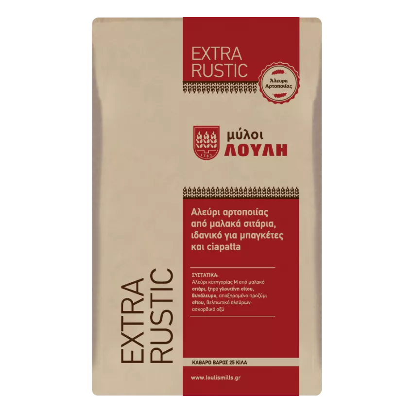 Αλεύρι extra rustic κατ. Μ Λούλη 25kg Αλεύρι extra rustic κατ. Μ Λούλη 25kg