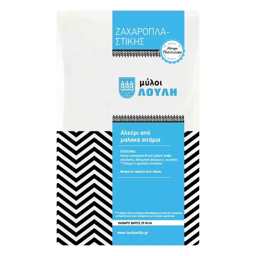 Αλεύρι κατ. Μ ζαχαροπλαστικής Λούλη 25kg Αλεύρι κατ. Μ ζαχαροπλαστικής Λούλη 25kg