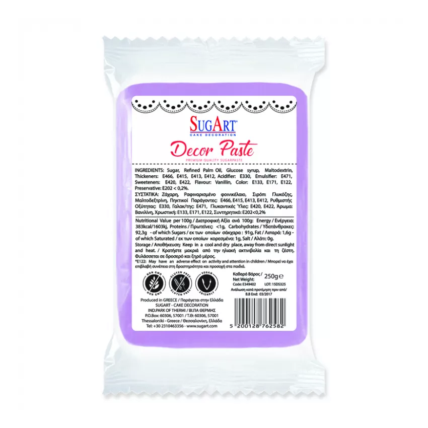 DECOR PASTE ΖΑΧΑΡΟΠΑΣΤΑ ΛΙΛΑ 12X1kg DECOR PASTE ΖΑΧΑΡΟΠΑΣΤΑ ΛΙΛΑ 12X1kg