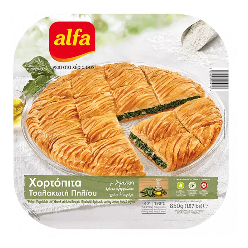 Τσαλακωτή πίτα με σπανάκι και τυρί Alfa 900gr Τσαλακωτή πίτα με σπανάκι και τυρί Alfa 900gr