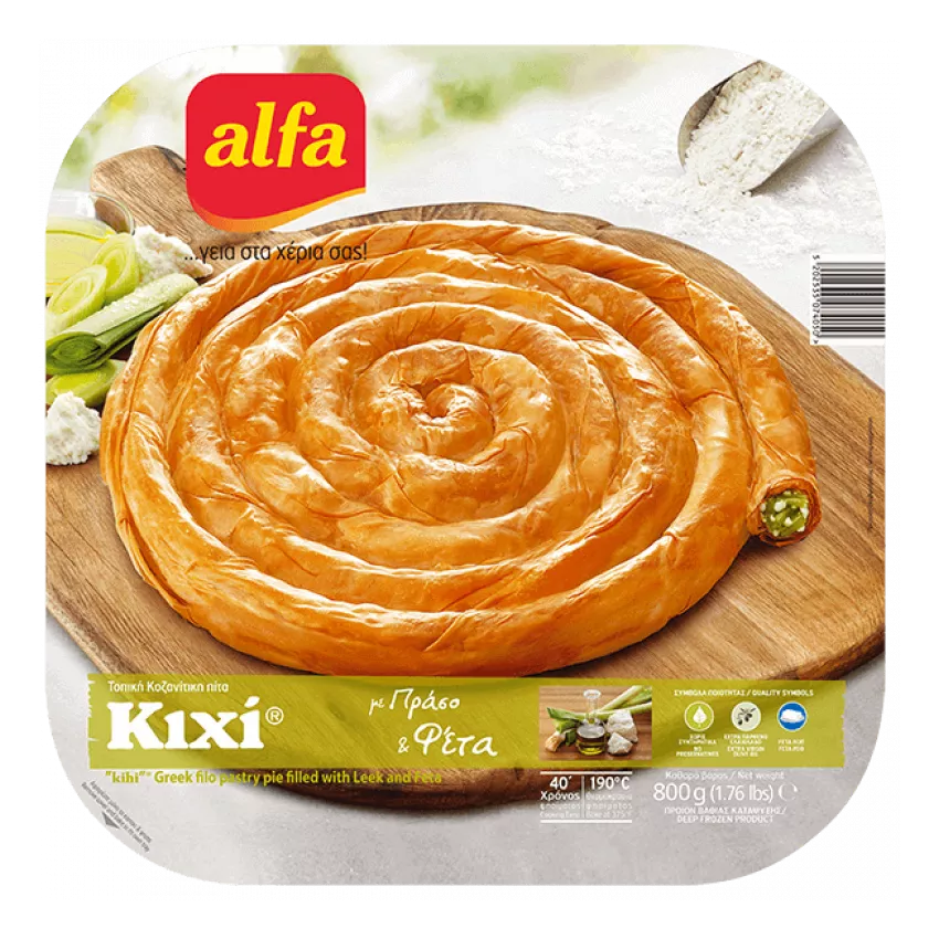 Κιχι ταψί πράσο τυρί Alfa 800gr Κιχι ταψί πράσο τυρί Alfa 800gr
