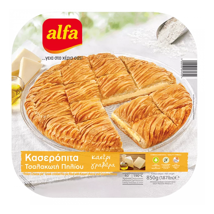 Κασερόπιτα τσαλακωτή Πηλίου Alfa 850gr Κασερόπιτα τσαλακωτή Πηλίου Alfa 850gr