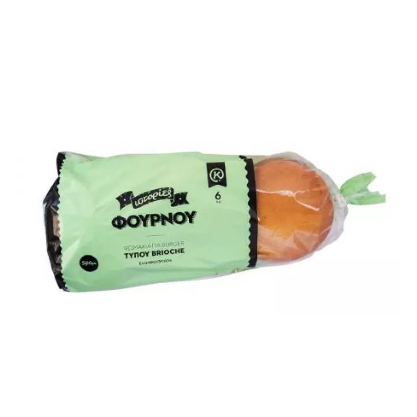 Μπριος ψωμάκι για burger σίτου 11cm κομμένο 6τεμ Μπριος ψωμάκι για burger σίτου 11cm κομμένο 6τεμ