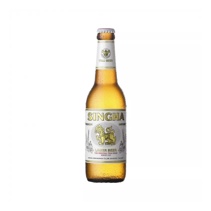 Singha beer 5% glass bottle 330ml Singha beer 5% glass bottle 330ml