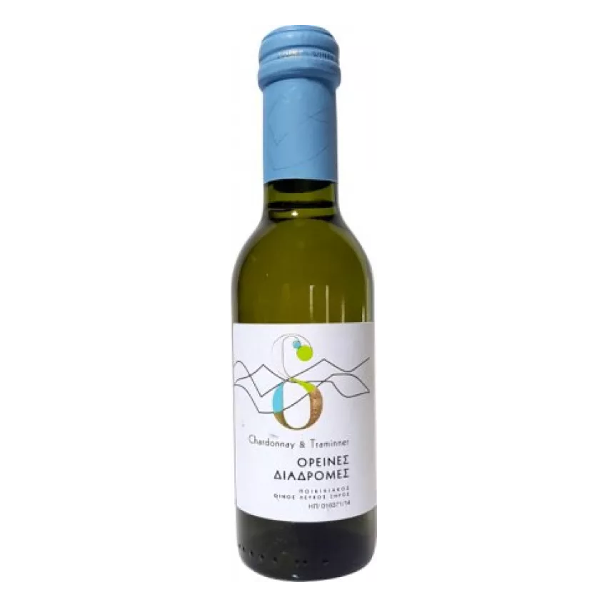 Οίνος λευκός "Ορεινές Διαδρομές" Chardonnay 80%, Traminner 20% Ζοίνος 187ml Οίνος λευκός "Ορεινές Διαδρομές" Chardonnay 80%, Traminner 20% Ζοίνος 187ml