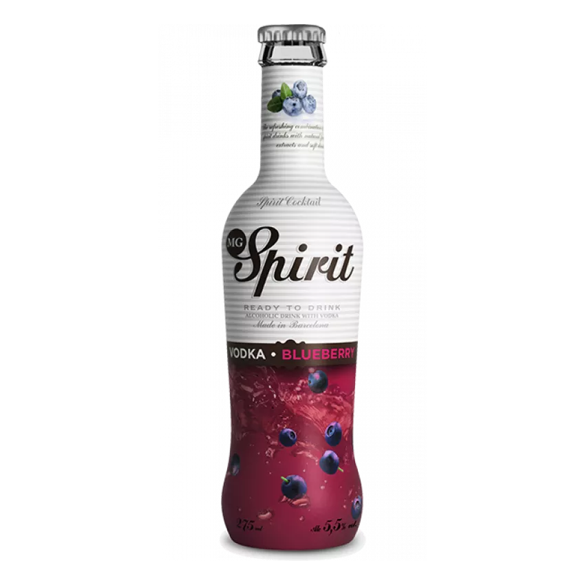 Vodka blueberry Mg Spirit 275ml 5.5% Vodka blueberry Mg Spirit 275ml 5.5%